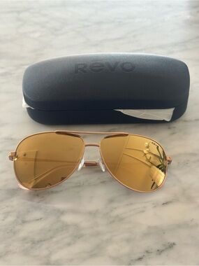 Revo - Relay Rose Gold Aviator Sunglasses